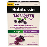Robitussin Medi-Soothers Cough + Throat Elderberry Lozenges