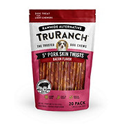 TruRanch 5 Inch Pork Skin Twists Bacon Flavor Dog Chews