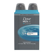 Dove Men+Care Dry Spray Antiperspirant Clean Comfort - Twin Pack