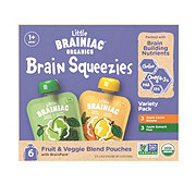 Little Brainiac Organic Brain Squeezies - Fruit & Veggie Blend