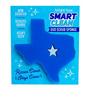 Bright Box Smart Clean Texas Duo Scrub Sponge - Blue