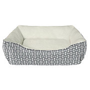 Sleep Zone Tossed Bones Grey Pet Bed, 26"x20"