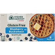 Higher Harvest by H-E-B Gluten-Free Frozen Waffles – Blueberry Buckwheat
