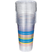Destination Holiday Summer Striped 16 oz Plastic Party Cups