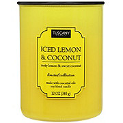 Tuscany Candle Iced Lemon & Coconut Scented Soy Candle