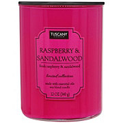 Tuscany Candle Raspberry & Sandalwood Scented Soy Candle