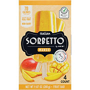 Italian Sorbetto by H-E-B Non-Dairy Frozen Fruit Bars – Mango