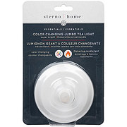 Sterno Home Color Changing Jumbo Clear Tea Light