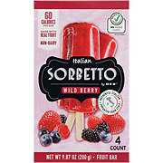 Italian Sorbetto by H-E-B Non-Dairy Frozen Fruit Bars - Wild Berry
