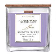 House of Velas Lavender Bloom Scented Wooden Wick Candle