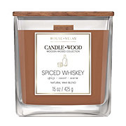 House of Velas Spiced Whiskey Scented Wooden Wick Candle