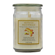 Star Candle White Ginger & Amber Scented Refocus Candle