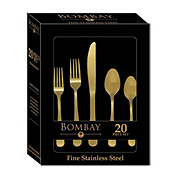 Bombay Fine Stainless Steel Flatware Set - Santorini Gold