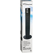 Living Zone Tower Fan with Remote Control - Black