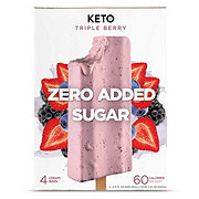 Keto Pint Zero Added Sugar Triple Berry Cream Bars