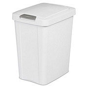 Sterilite Touch Top Wastebasket - White