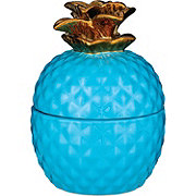 Destination Holiday Ceramic Pineapple Candle - Blue