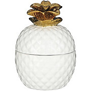 Destination Holiday Ceramic Pineapple Candle - White