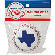 Destination Holiday Striped Texas Baking Cups - Blue