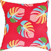 Destination Holiday All Over Leaf Outdoor Throw Pillow