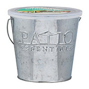 Patio Essentials Galvanized Bucket Citronella Candle