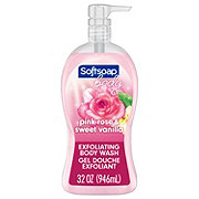 Softsoap Exfoliating Body Wash - Pink Rose & Sweet Vanilla 