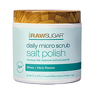 Raw Sugar Daily Micro Scrub Salt Polish - Shea + Rice Flower