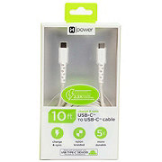 iHome USB-C to USB-C Charging Cable - White