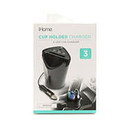 iHome Auto Cup Holder Charger - Black