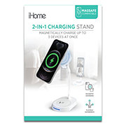 iHome 2-in-1 15-Watt Charging Stand - White