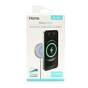 iHome MagPuck Magnetic Wireless Charger - White
