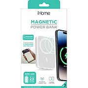 iHome Magnetic Portable Power Bank - White