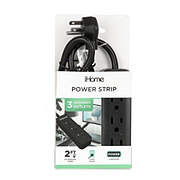 iHome 3-Outlet Power Strip - Black