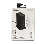 iHome 4-Port USB Power Station - Black
