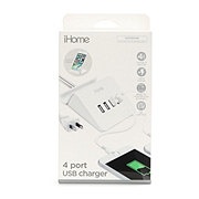 iHome 4-Port USB Charging Stand - White