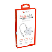 Helix Share Audio 5-Port Headphone Splitter - White