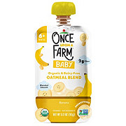 Once Upon a Farm Organic Oatmeal Blend Baby Food Pouch - Banana