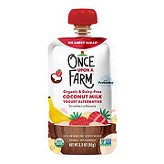 Once Upon a Farm Milk Yogurt Alternative Food Pouch - Strawberry Banana Coconut