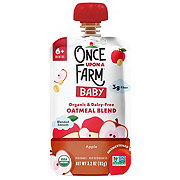 Once Upon a Farm Organic Oatmeal Blend Baby Food Pouch - Apple