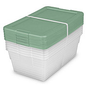 Sterilite Storage Bins with Lids - Green, 5 Pk
