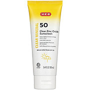 H-E-B Clear Zinc Oxide Mineral Sunscreen Lotion - SPF 50