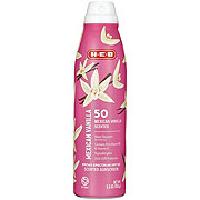 H-E-B Oxybenzone Free Mexican Vanilla Sunscreen Spray – SPF 50