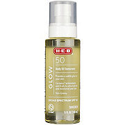 H-E-B H-E-B Glow Body Oil Oxybenzone Free Sunscreen - SPF 50