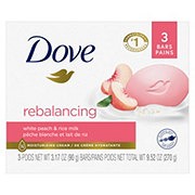 Dove Rebalancing Soap Bar - White Peach & Rice Milk