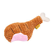Woof & Whiskers Plush Dog Toy - Large Turkey Leg