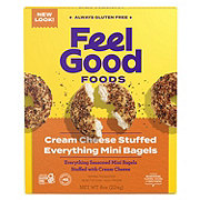 Feel Good Foods Cream Cheese Stuffed Everything Mini Bagels