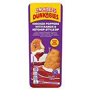 Lunchables Dunkables Snack Kit Tray - Chicken Poppers with Ranch & Ketchup