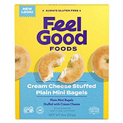 Feel Good Foods Cream Cheese Stuffed Plain Mini Bagels