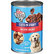 H-E-B Texas Pets Wet Dog Food Cuts & Gravy With Beef