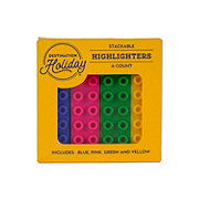 Destination Holiday Stackable Building Block Highlighters - Assorted Ink